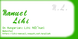 manuel lihi business card